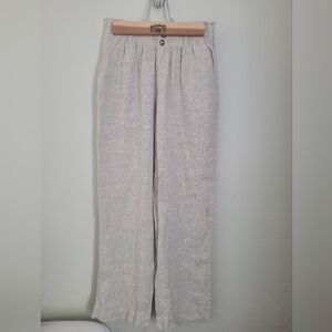NEW! BRIGGS New York Light Beige Linen Blend Pants